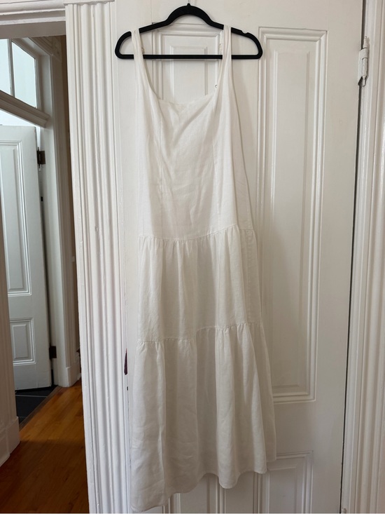 DISSH Dresses & Skirts - DISSH White Tiered Maxi Dress Drop Waist
